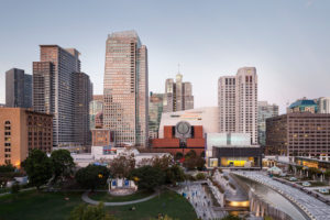 View of SFMOMA from Yerba Buena Gardens